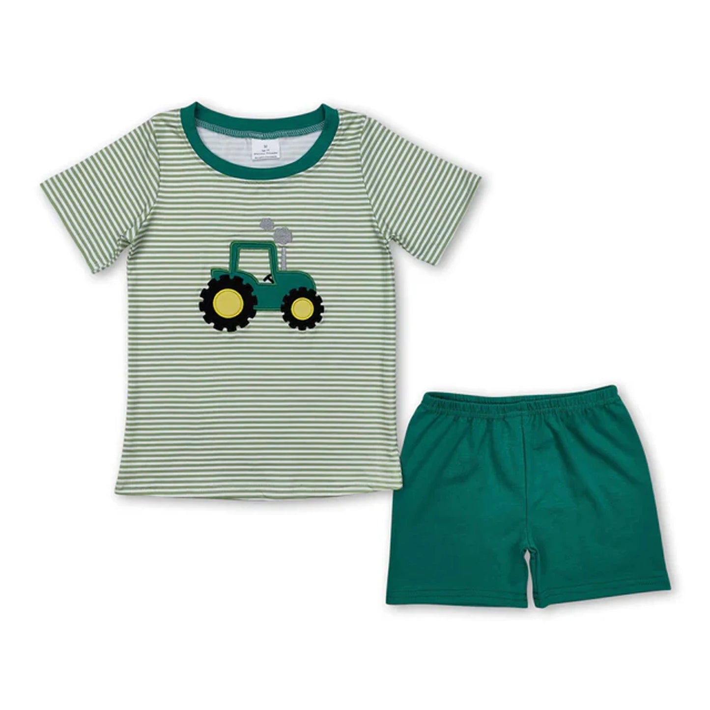 Toddler Boy 2 Piece Summer Outfits Print Short Sleeve T-shirt Elastic Waist Shorts Kids Matching Sets