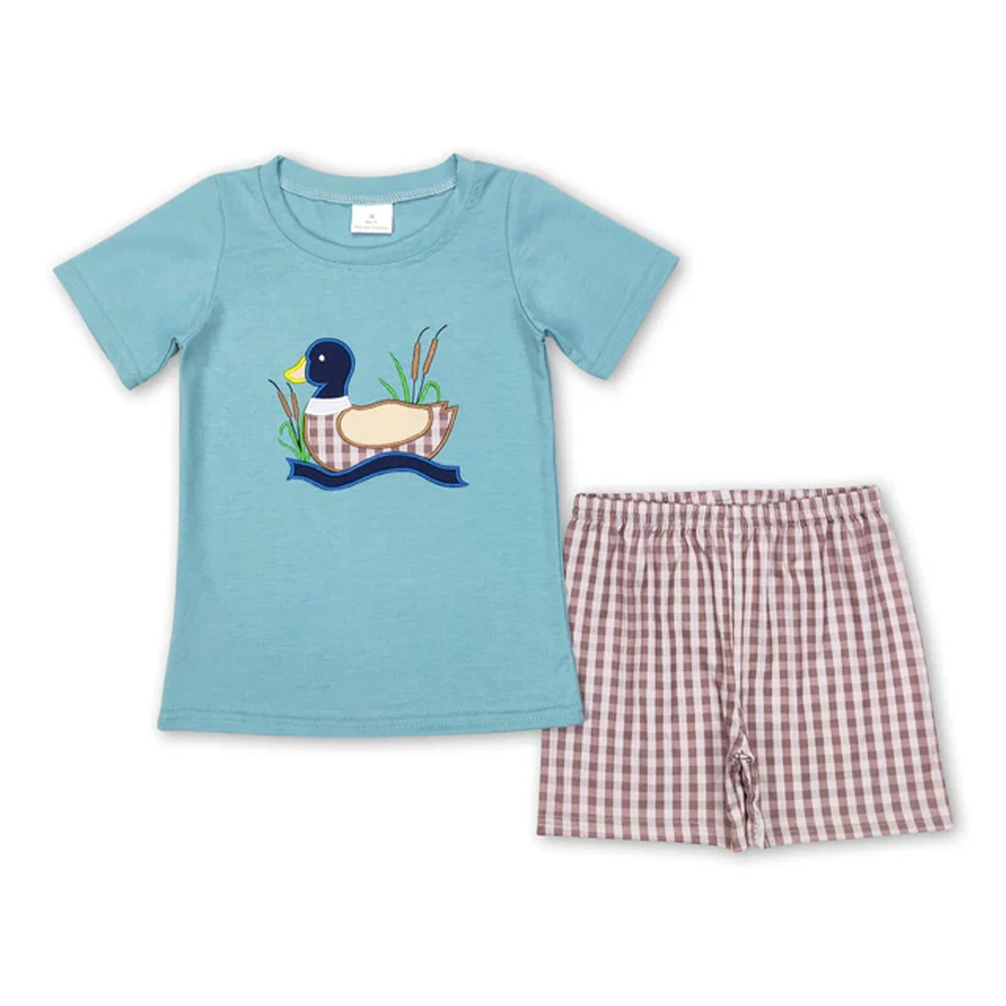 Toddler Boy 2 Piece Summer Outfits Print Short Sleeve T-shirt Elastic Waist Shorts Kids Matching Sets