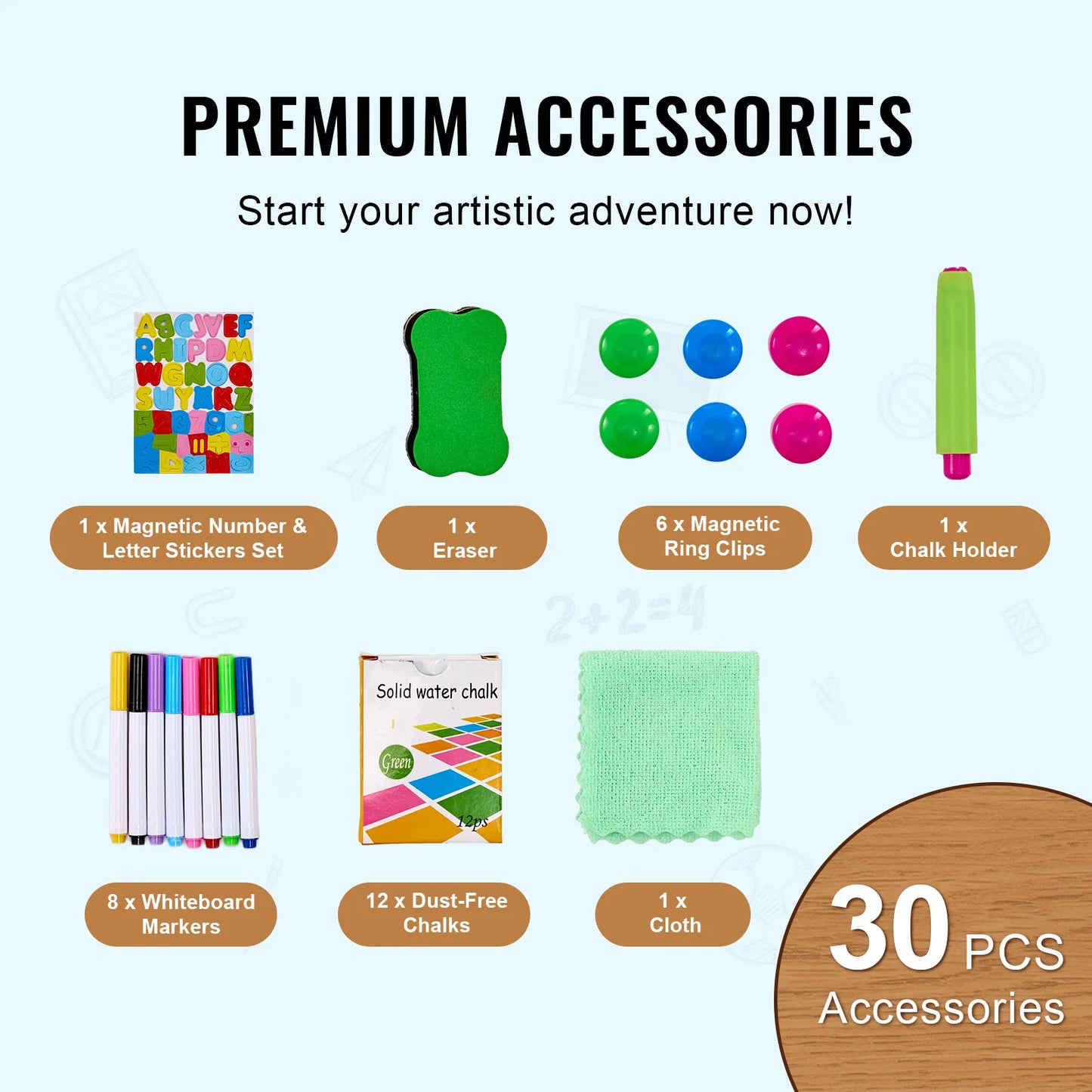 Standing Magnetic Drawing Board WordPad Art Easel with Painting Accessories Children Educational Toys for Kids Boy Girl