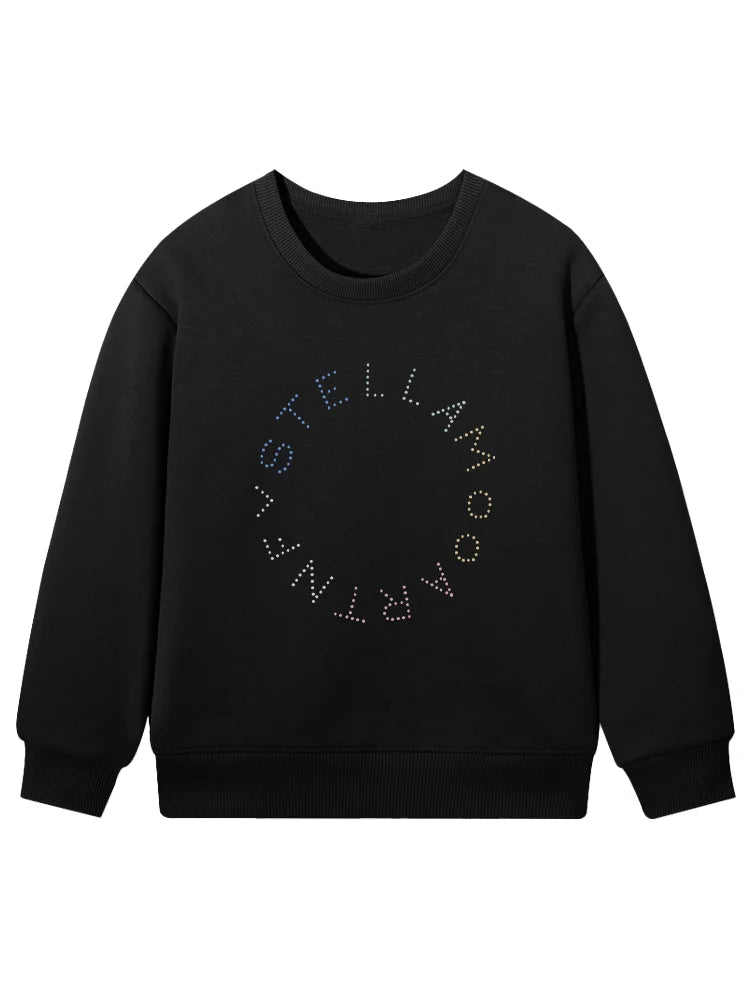 cute sweet girl sweatshirt kids winter clothes top cartoon anime letter graphics print baby girls hoodies fashion child pullover