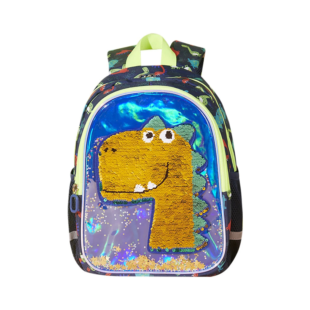 Dinosaur Kids Backpack Reversible Sequins for Preschool Early Elementary Kindergarten Backpack for Kids 3-6 years