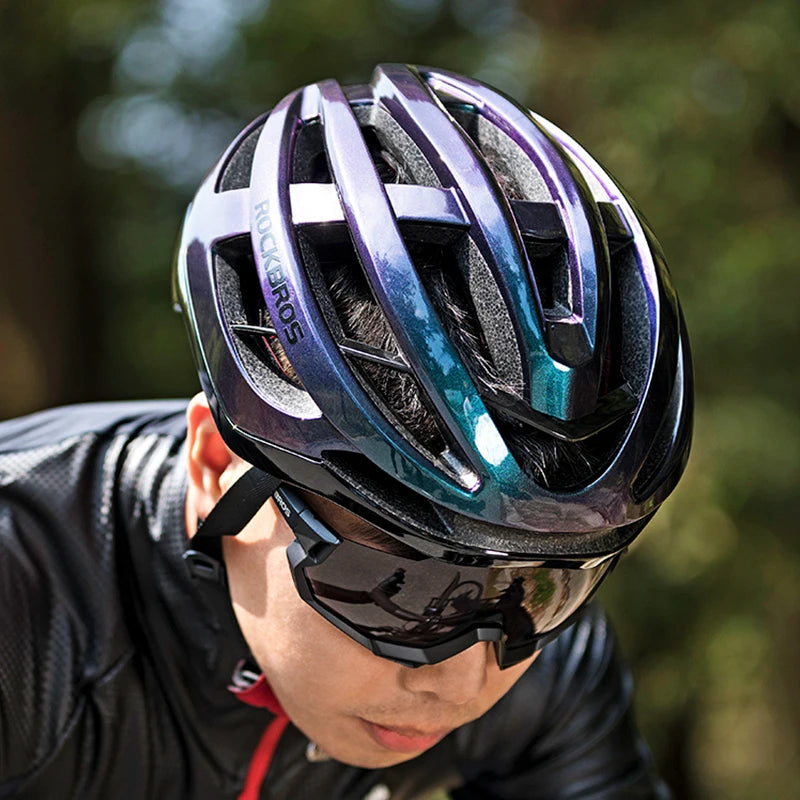 Bicycle Helmet Breathable Ultralight Integrally-Molded Unisex Shockproof Adjustable Road Bike Helmet Cycling Equipment