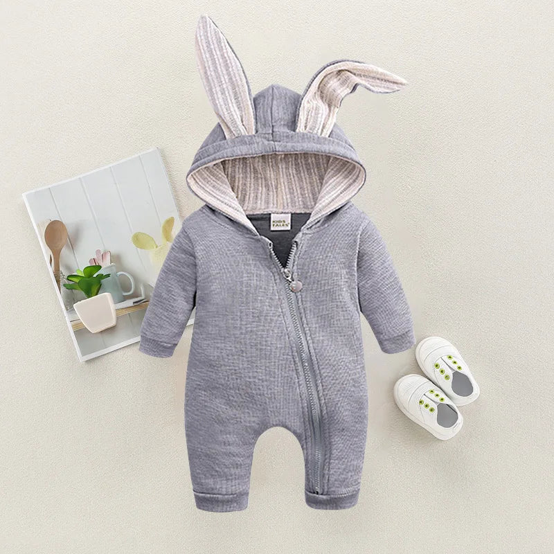 Baby clothes newborn jumpsuit denim romper spring and autumn boy girl romper baby fart romper romper cartoon giraffe romper