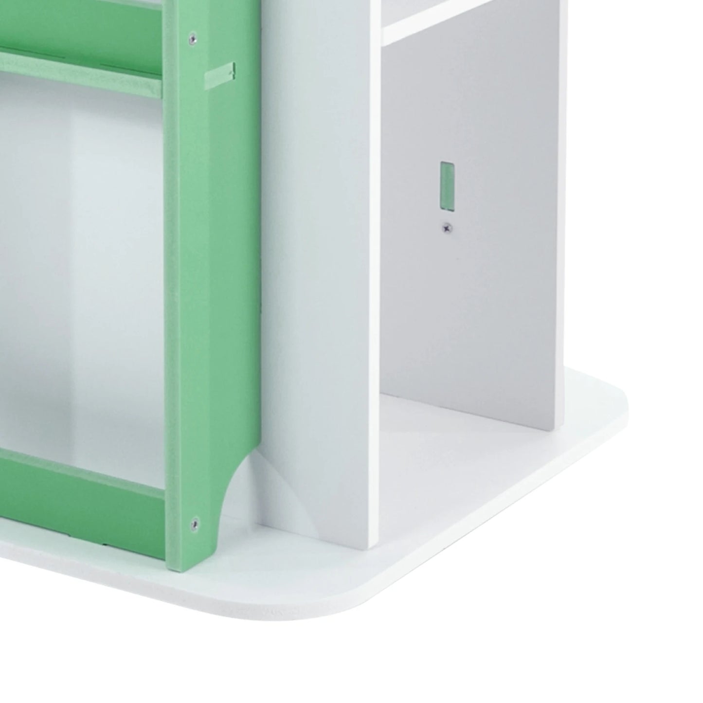 4-Tier Rotating Bookshelf 360° Display Floor Standing Bookcase Revolving Corner Bookshelf For Children 41*41*95cm