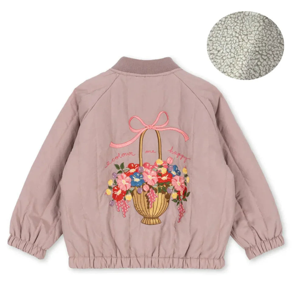 Children's Jacket 2026 Winter New Printed Cute Fleece Thermal Girls Jacket Cotton Thickened Windproof Boys Baby Cotton Clothes