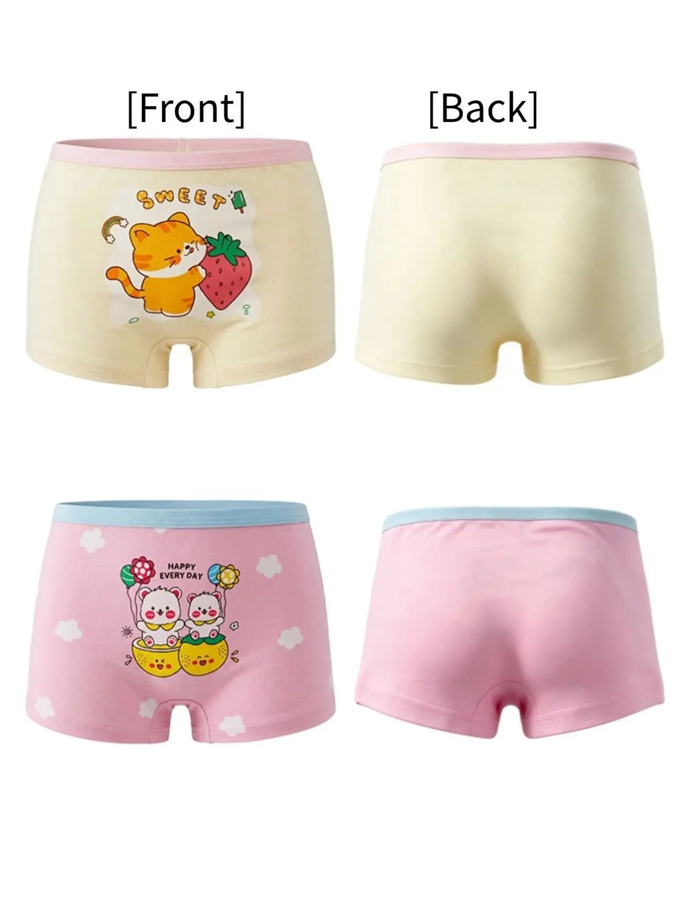 16 Pack Fashion Girls Briefs, Cute Bear Print Girls Underwear, Soft Quick-dry Toddler Underpants, Perfect Gift for Kids