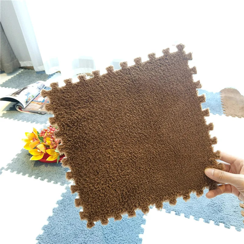 Soft Plush  Baby Play Mat Foam Children's Carpet Interlocking Exercise Tiles Floor Carpet And Rug for Kids Pad 30*30 CM
