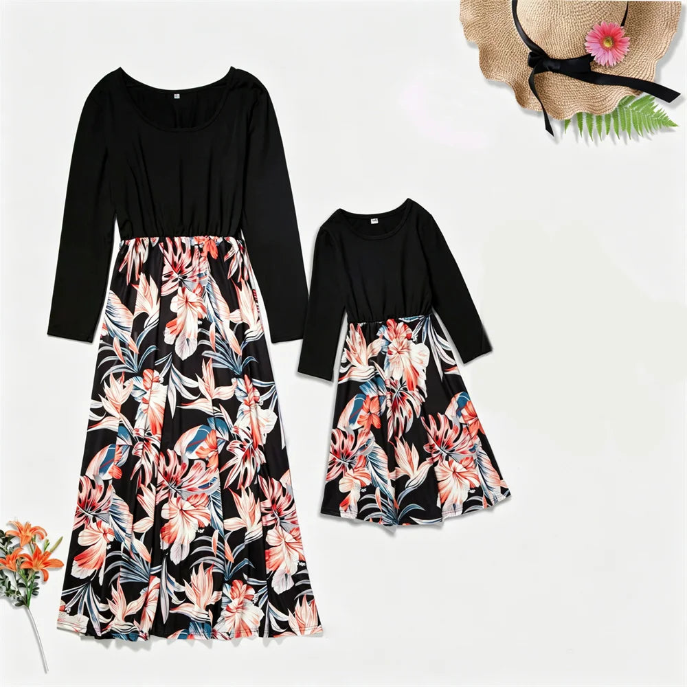 Bohemian Mother Daughter Dress Vestido Beach Children Dress Family Matching Outfits Women Clothing Casual Girls Dresses Summer