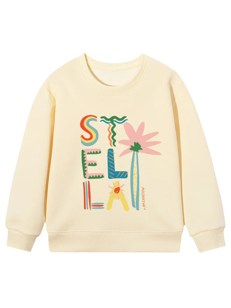 cute sweet girl sweatshirt kids winter clothes top cartoon anime letter graphics print baby girls hoodies fashion child pullover