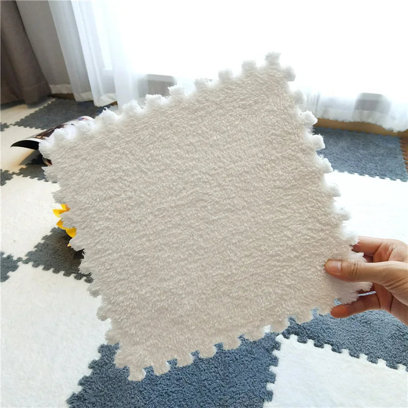 Soft Plush  Baby Play Mat Foam Children's Carpet Interlocking Exercise Tiles Floor Carpet And Rug for Kids Pad 30*30 CM