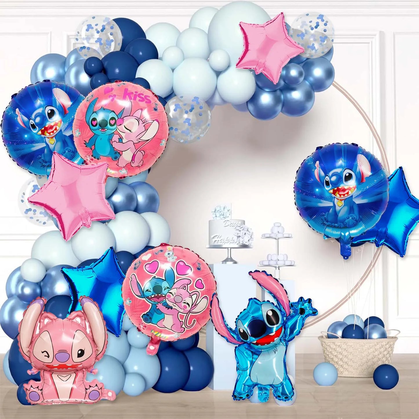 10Pcs Stitch Balloons, Party Decoration Foil Balloon for Party Supplies Birthday