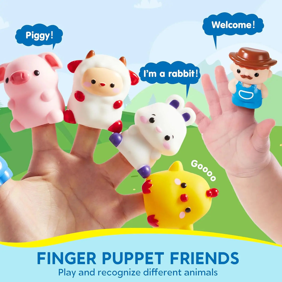 Learning Farm Train Counting Matching & Sorting Montessori  Including 9 Farm Animals for Baby Christmas Birthday Gift