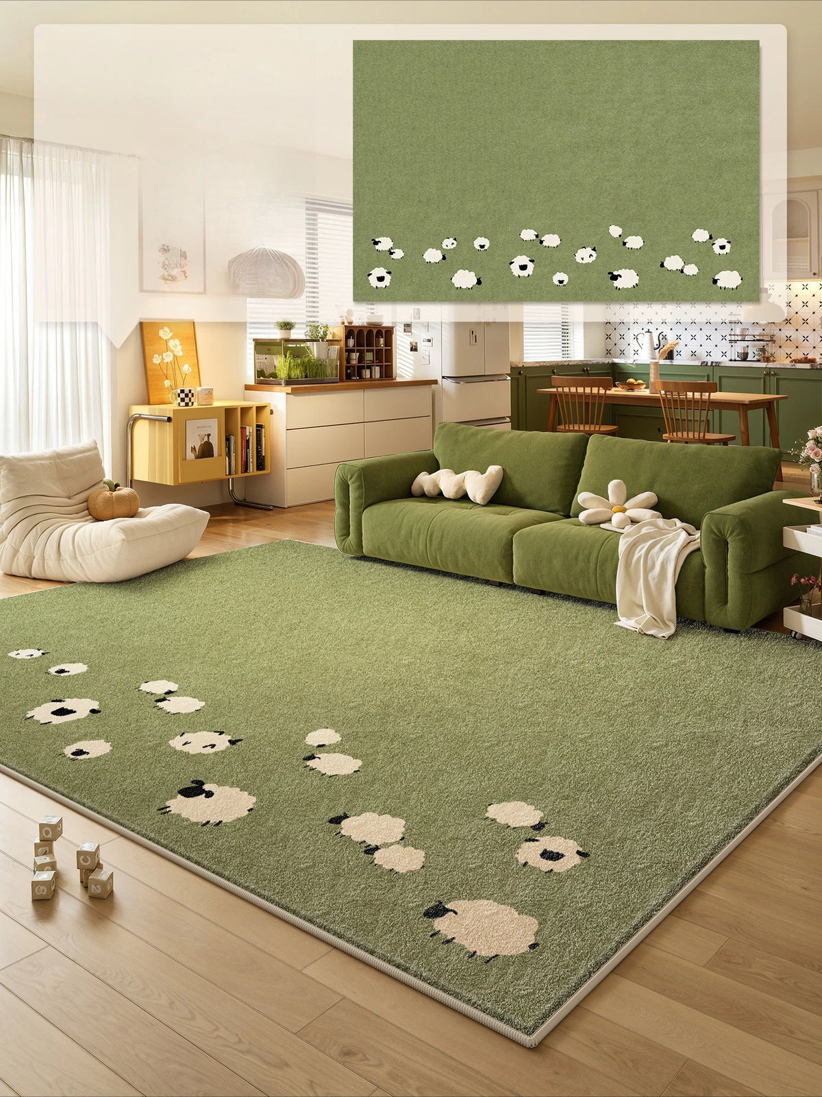 Cartoon Style Bedroom Decor Carpet Thicken Plush Carpets for Living Room Large Area Children's Floor Mat Fluffy Soft Bedside Rug