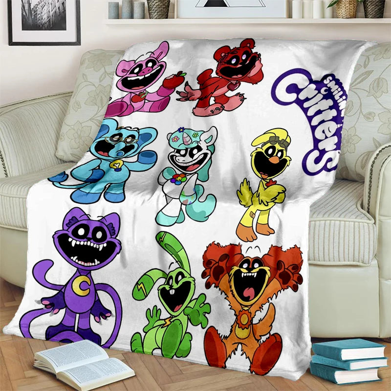 2025 New Style Cute S-Smiling C-Critters Catnap Craftycorn Cartoon Blanket,Soft Throw Blanket for Home Bedroom Bed Sofa Kids
