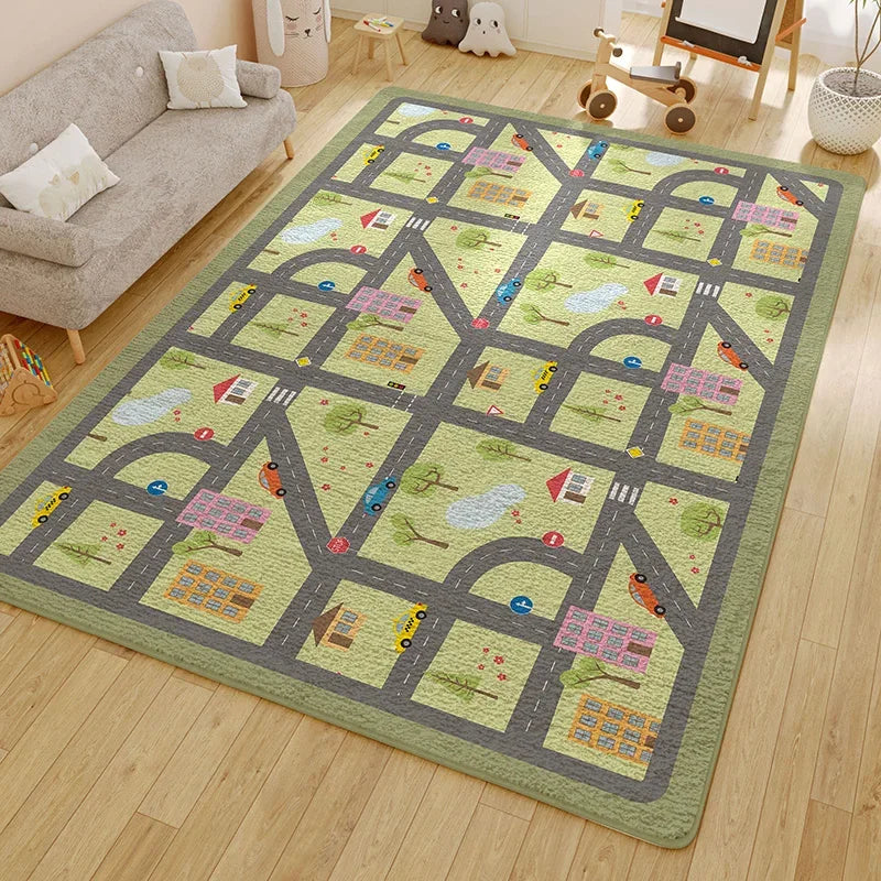 Children Room Large Area Decorative Carpet Living Room Carpet Non Slip Washable Rug Washable Cute Cartoon Home Rug 러그