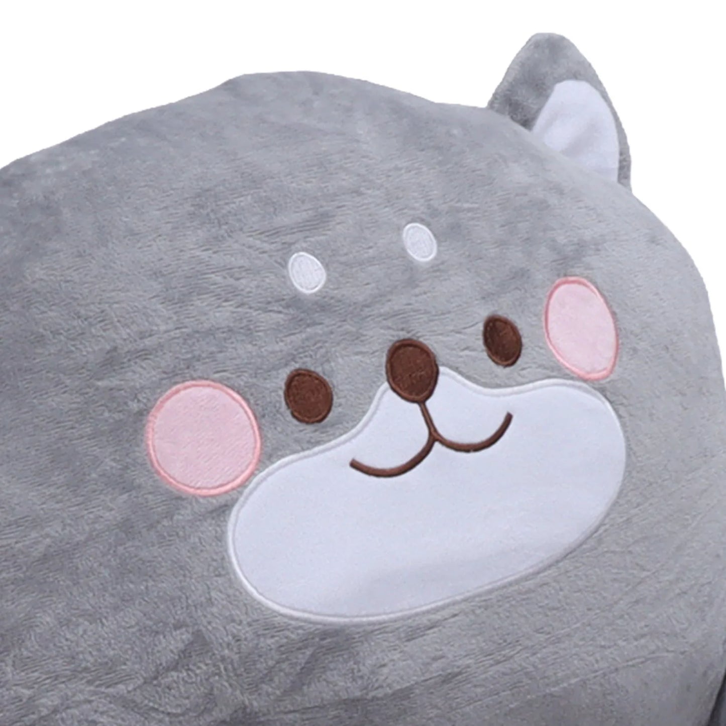 Couch Kids Sofa Cartoon Gray Dog  Foldable Wide Handle Soft Breathable Toddler Chair for Reading Relaxing Sleeping