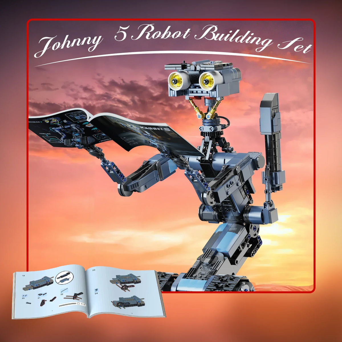 Robot Building Blocks Set Military Robot Model Action Figure Bricks Johnnys Five Building Blocks Toys for Kids Gifts