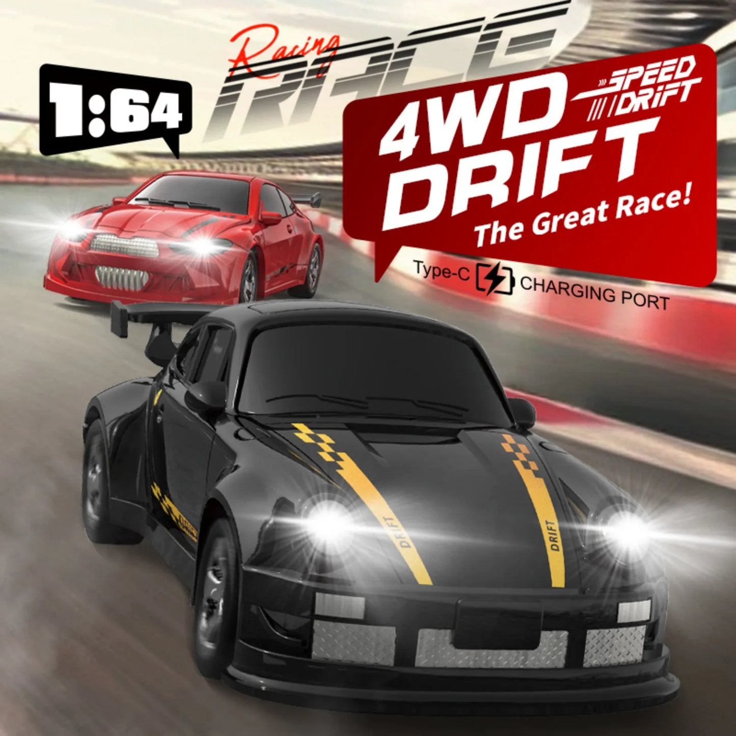 Drift Car 2.4G High speed Remote Control Racing Mini Car  Full proportions Desk Competition Toy Boy Ideal Gift