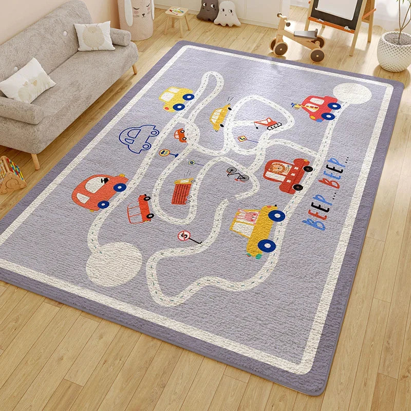 Children Room Large Area Decorative Carpet Living Room Carpet Non Slip Washable Rug Washable Cute Cartoon Home Rug 러그
