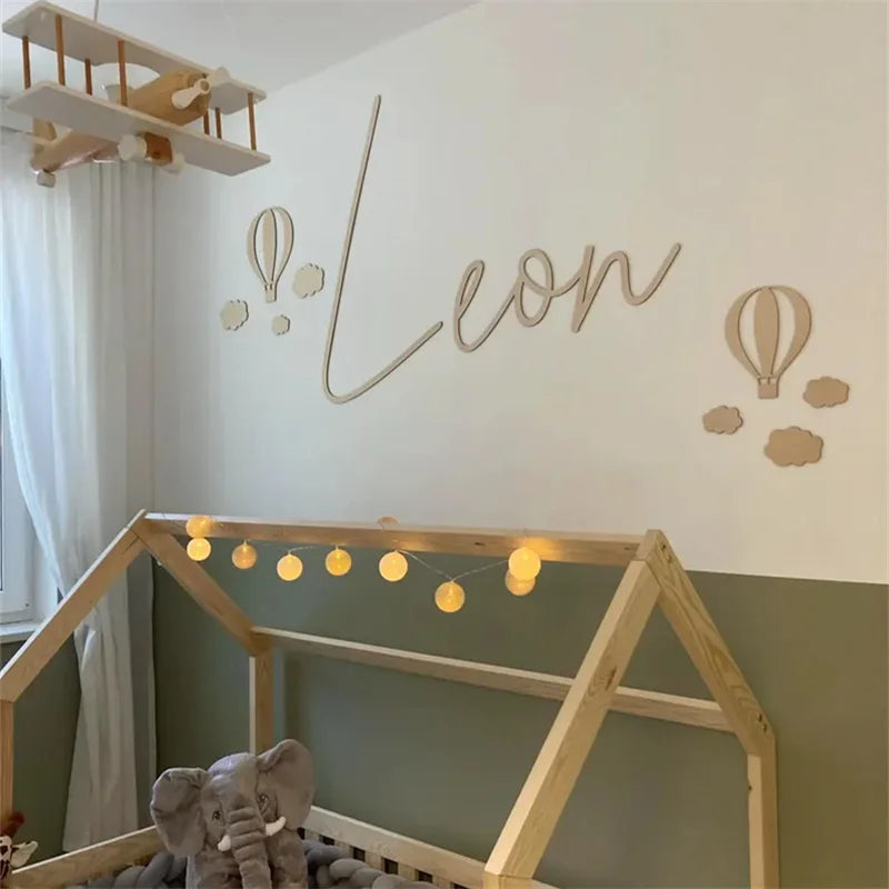 13Pcs Ins Wooden Hot Air Balloon Cloud Star Set Wall Stickers Home Decoration Background Wooden Wall Stickers Holiday Decoration Wall Crafts Cute Wooden Balloon Wall Stickers for Boys and Girls' Rooms Homestay Coffee Bar Deco