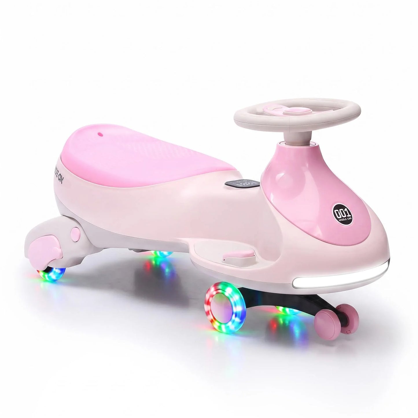 12V 2-in-1 Ride On Electric Wiggle Car for Kids – Pedal & Swing Modes – 360° Steering, Flashing Wheels, Music, Anti-Rollover, Rechargeable, High Weight Capacity – Indoor Outdoor