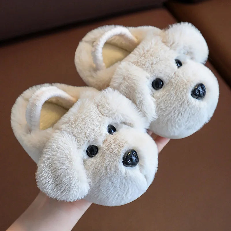 Cross border children's cotton slippers for boys aged 1-3 and 2, indoor cute cartoon girls' slippers for infants and young child