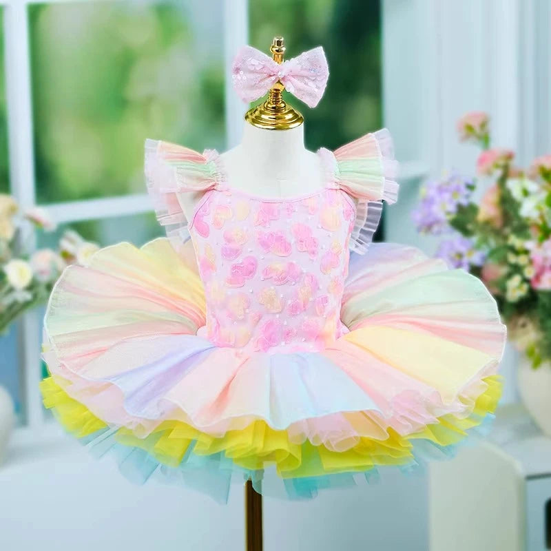 Children's tutu dress kindergarten dance sequins professional tutu kids girls performance costume Ballet Dress