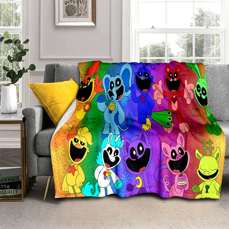 2025 New Style Cute S-Smiling C-Critters Catnap Craftycorn Cartoon Blanket,Soft Throw Blanket for Home Bedroom Bed Sofa Kids