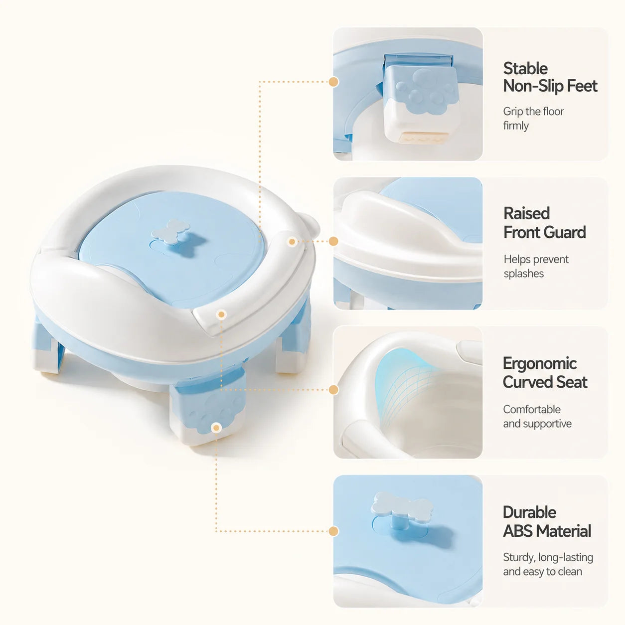 Kids Toilet Seat For Toddler Baby Potty Training Portable Toilet Ring Anti Splash Design Universal Fit Bathroom Seat For Kids