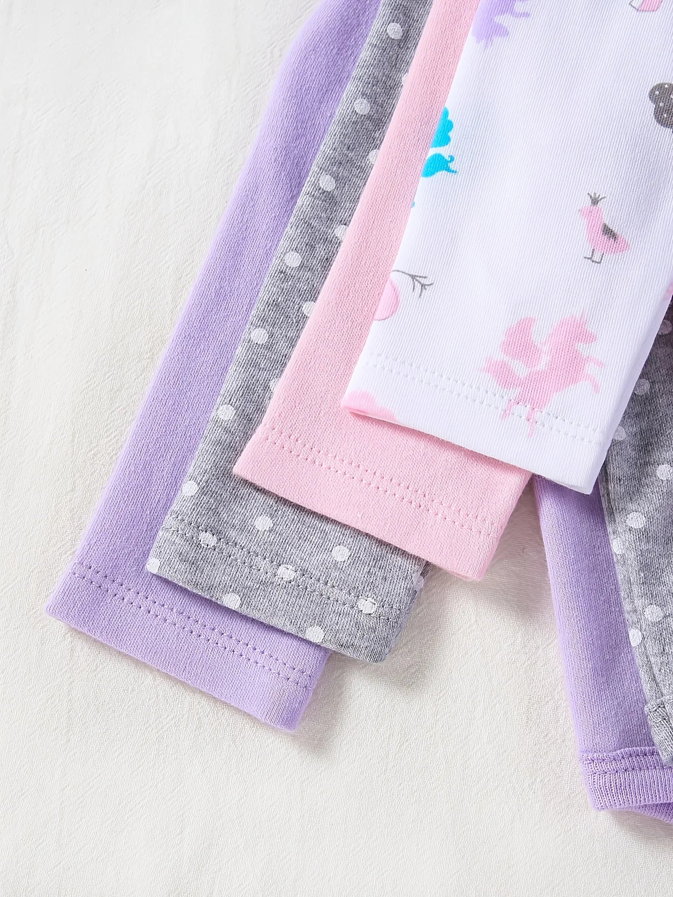 4pcs Baby Girls Long Sleeve Bodysuits, 100% Cotton Crotch Snap Rompers, Cute Print Outfits, Newborn Hospital Essentials |, Perfect for Outdoor