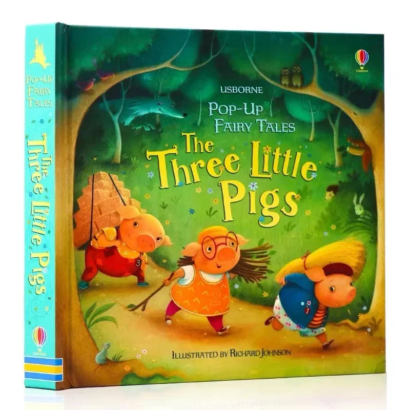 Pop-Up Three Little Pigs English 3D Flap Picture Books Kids Reading Book baby learn English language Books for Children