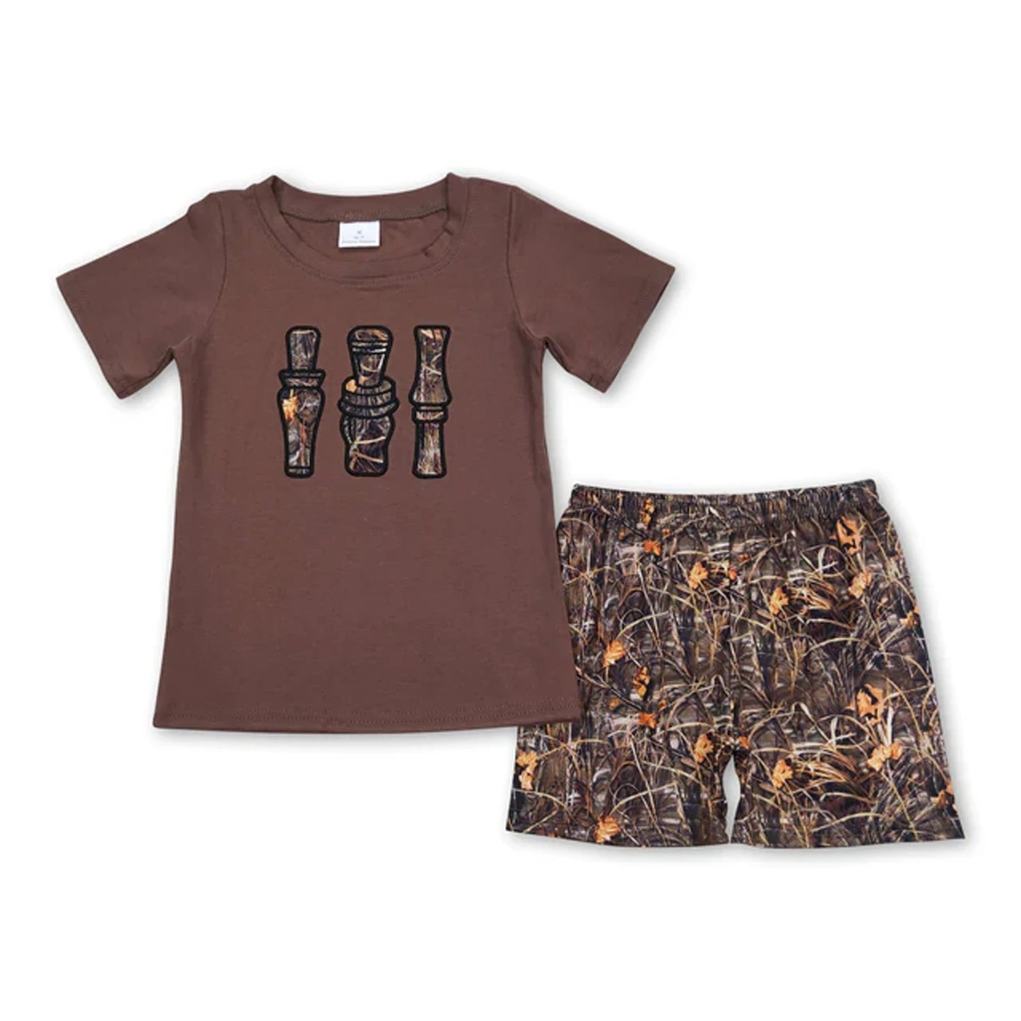 Toddler Boy 2 Piece Summer Outfits Print Short Sleeve T-shirt Elastic Waist Shorts Kids Matching Sets