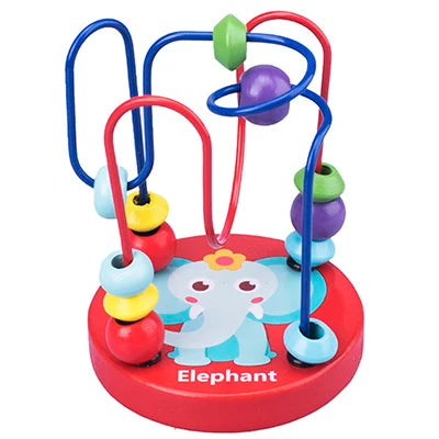Montessori Baby Toys Wooden Roller Coaster Bead Maze Abacus Math Toys Toddler Early Educational Toys for 1 2 3 Years Kids Gifts
