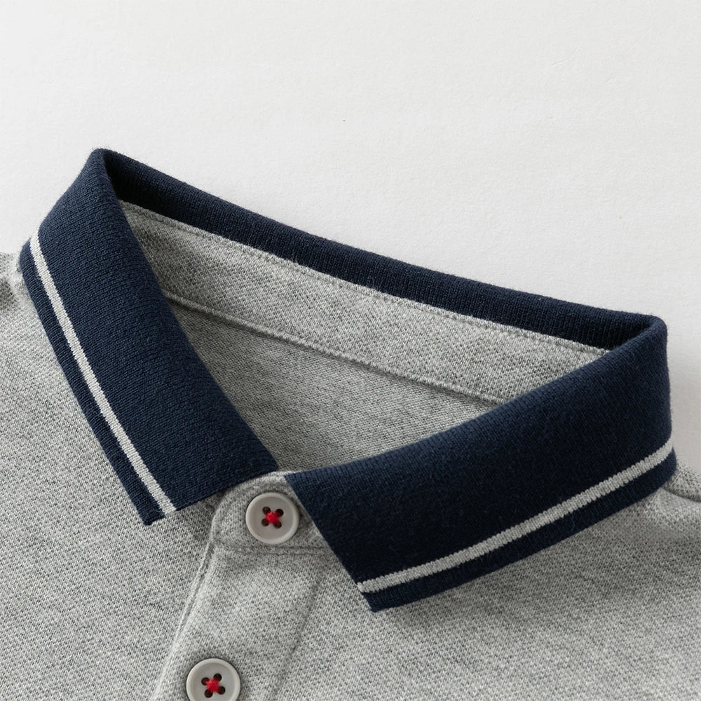 Boys' Spring Autumn Polo T-shirt Casual Long Sleeve Cotton T-shirt Kids Boy Outdoor Polo Shirt