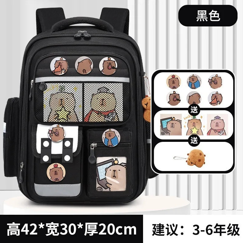 New Hot Cinnamoroll Large-Capacity Cartoon Children'S Backpack Kuromi My Melody Pochacco Cute Anime Children'S School Bag Set