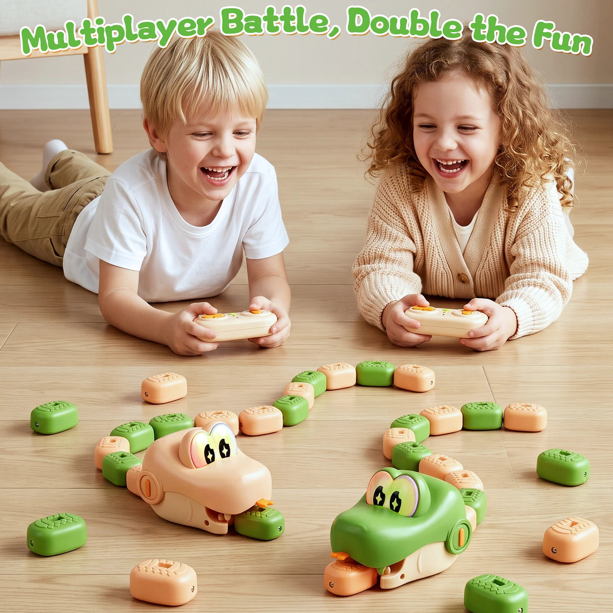 2‑Player Remote Control Snake Toy, Magnetic 2‑Player Battle RC Toy, RC Snake Game Toy