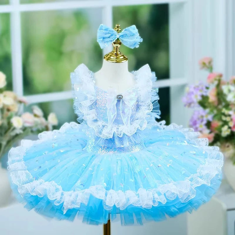 Children's tutu dress kindergarten dance sequins professional tutu kids girls performance costume Ballet Dress