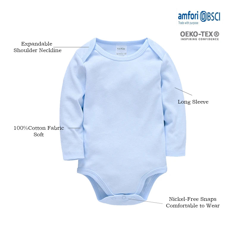 1/3/4/6 Pcs  Baby Clothing Rompers Boys 100% Cotton Plain Bodysuit Girls Blank Muslin Jumpsuit 0-24 Months