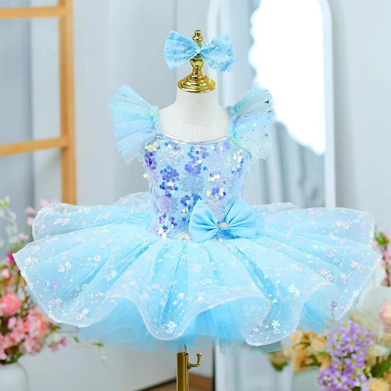 Children's tutu dress kindergarten dance sequins professional tutu kids girls performance costume Ballet Dress