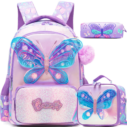 Backpacks for Girls Backpacks for Elementary Preschool Students Kids School Backpack with Lunch Bag Gift Package
