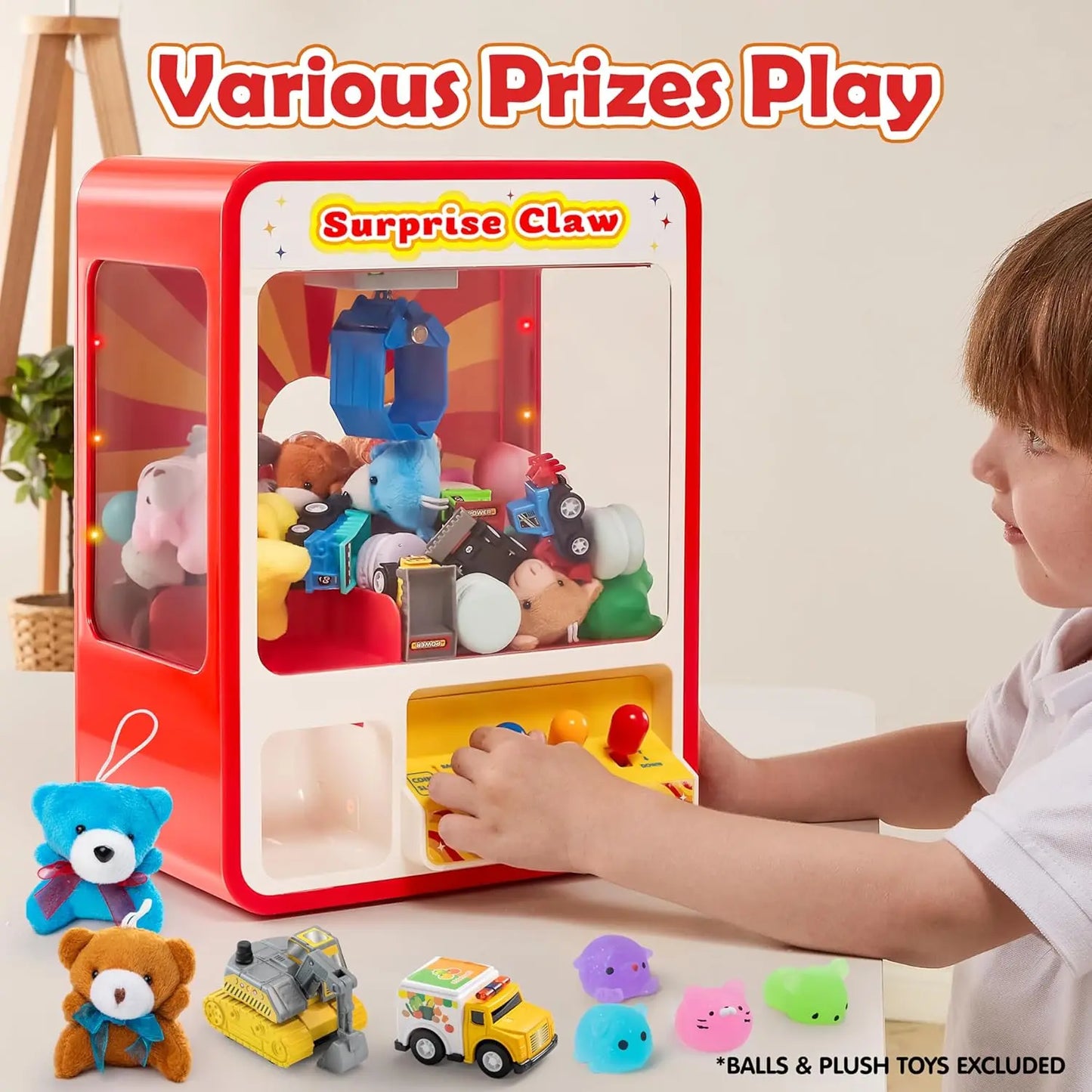Claw Machine Arcade Toy Kid Dispenser Toys Mini Vending Machine for Kids Perfect Christmas Birthday Big Gifts