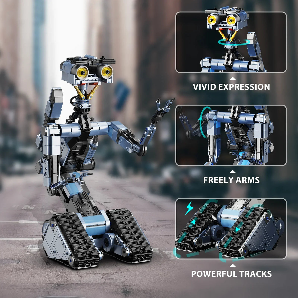 Robot Building Blocks Set Military Robot Model Action Figure Bricks Johnnys Five Building Blocks Toys for Kids Gifts