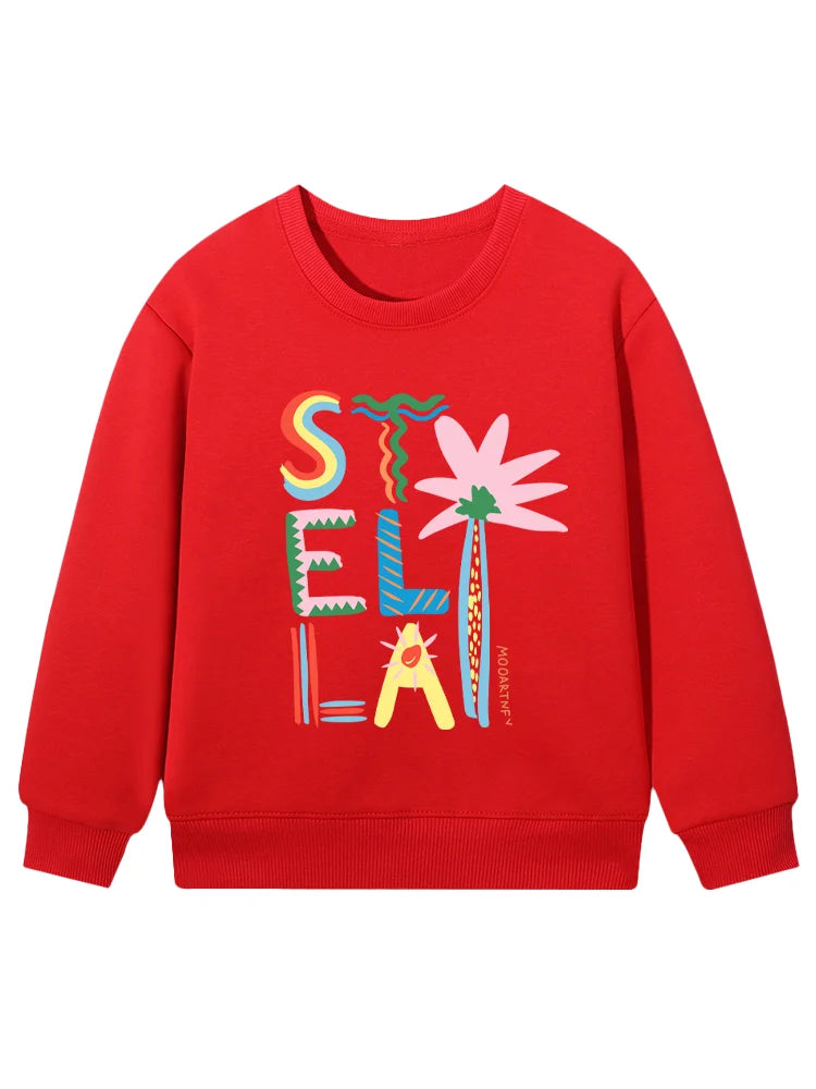 cute sweet girl sweatshirt kids winter clothes top cartoon anime letter graphics print baby girls hoodies fashion child pullover