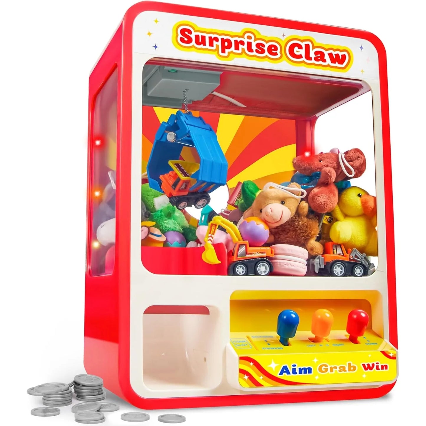 Claw Machine Arcade Toy Kid Dispenser Toys Mini Vending Machine for Kids Perfect Christmas Birthday Big Gifts