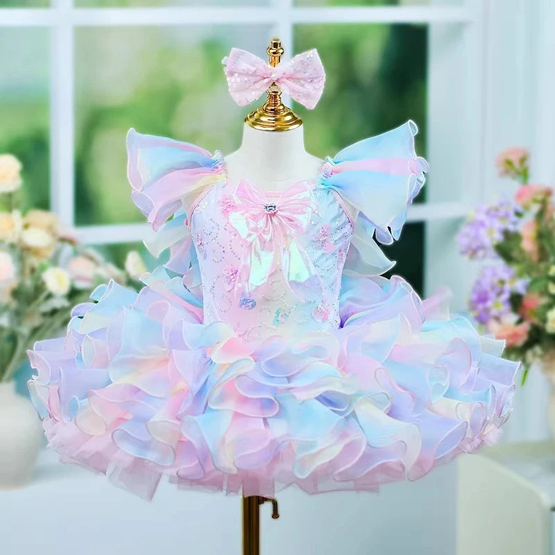 Children's tutu dress kindergarten dance sequins professional tutu kids girls performance costume Ballet Dress
