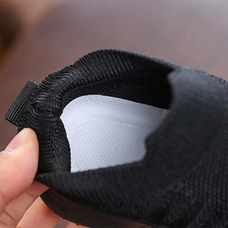 Kids Spring and Autumn Striped Knitted Sneakers Tennis Casual Shoes Children Breathable Girls Boys Slip-on Running Sports Shoes