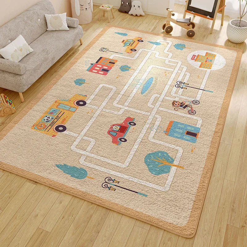 Children Room Large Area Decorative Carpet Living Room Carpet Non Slip Washable Rug Washable Cute Cartoon Home Rug 러그