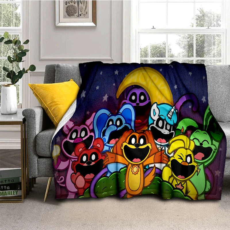 2025 New Style Cute S-Smiling C-Critters Catnap Craftycorn Cartoon Blanket,Soft Throw Blanket for Home Bedroom Bed Sofa Kids