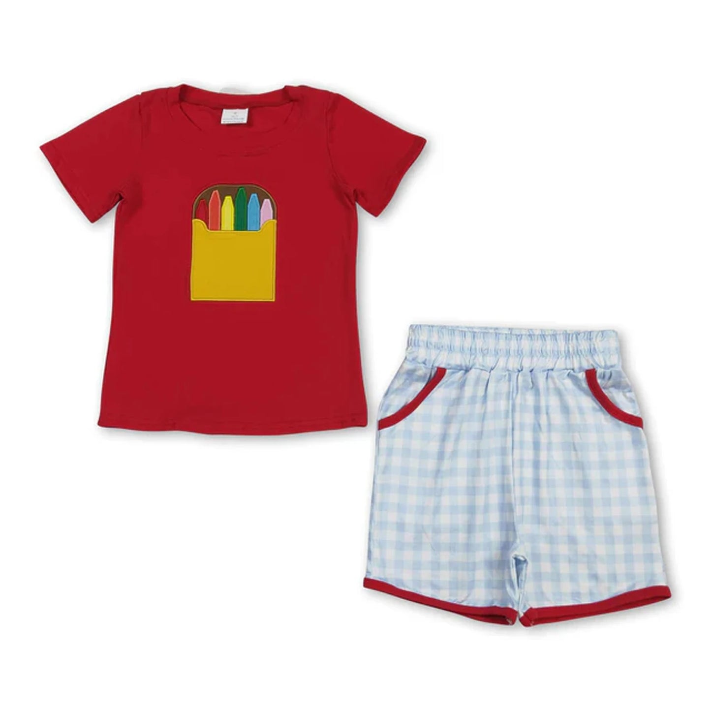 Toddler Boy 2 Piece Summer Outfits Print Short Sleeve T-shirt Elastic Waist Shorts Kids Matching Sets