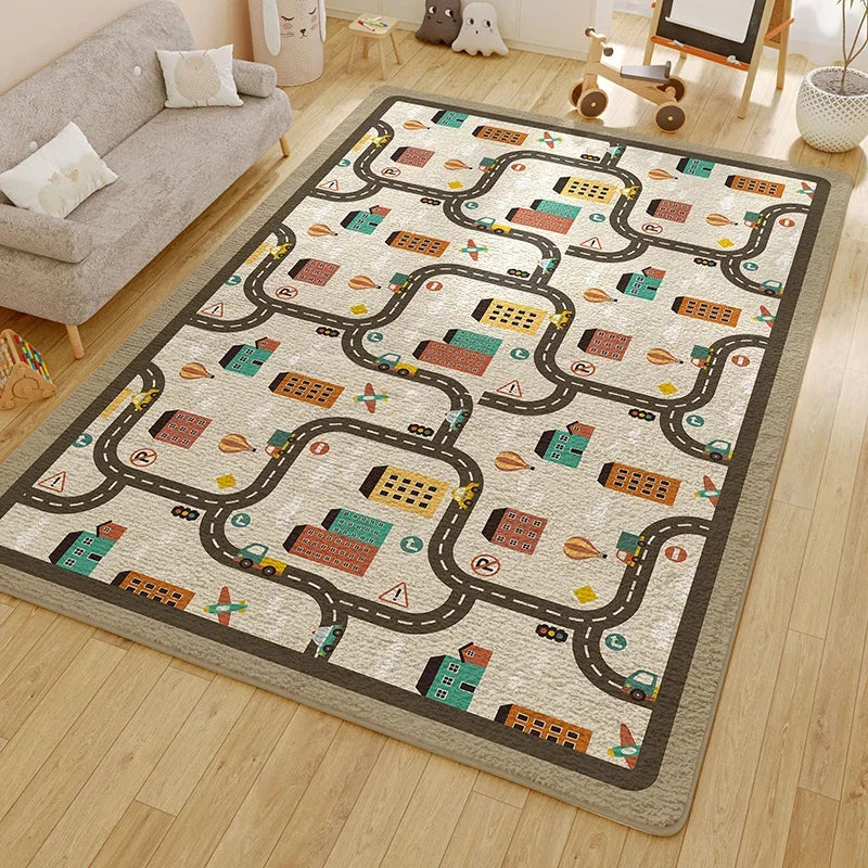 Children Room Large Area Decorative Carpet Living Room Carpet Non Slip Washable Rug Washable Cute Cartoon Home Rug 러그
